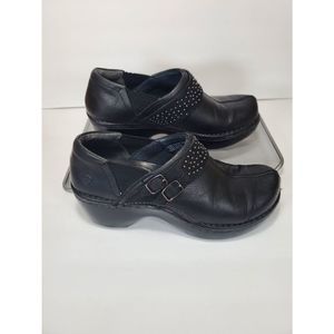 Ariat Black Leather Women's Platform Western Mule Clogs Slip-On Size 9.5B